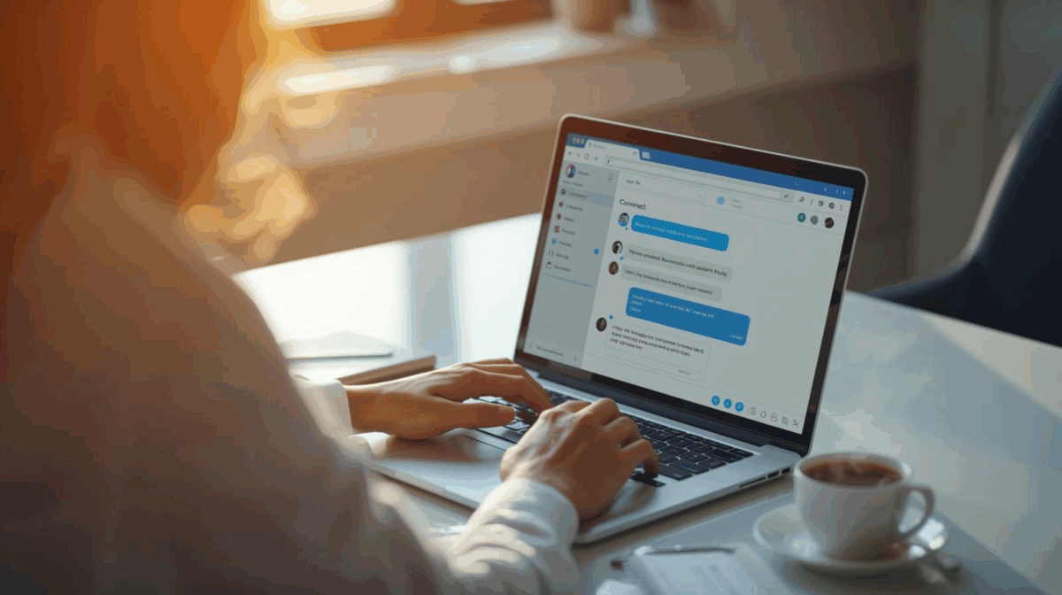 AIと協力して仕事をするビジネスパーソンのイメージ